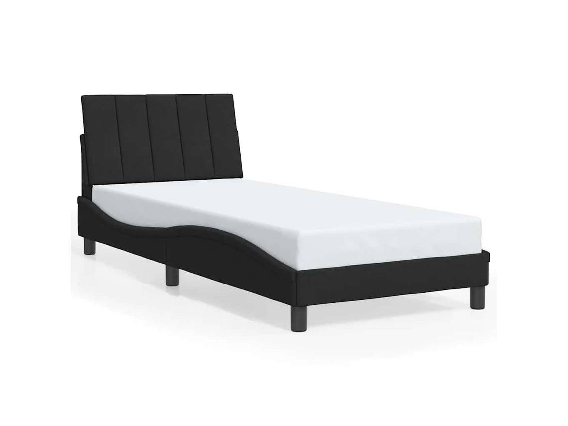 Bed Frame, Bed Frames Vidaxl Preto Madeira Processada (90 X 190 Cm)