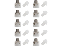 Conjunto De 10 Peças Travas Reposição Portas Secadoras Hotpoint E Indesit Compatível Com 306436, 279570-