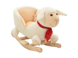Vidaxl Animal De Baloiçar Ovelha Em Pelúcia 60x32x50 Cm Branco