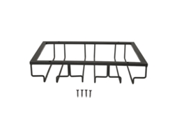 Prateleira de Copo de Vinho de Cabeça para Baixo, Ferro, Estilo Europeu, Hanging, Under Cabinet, Preto, 3 Fileiras | S/MARCA