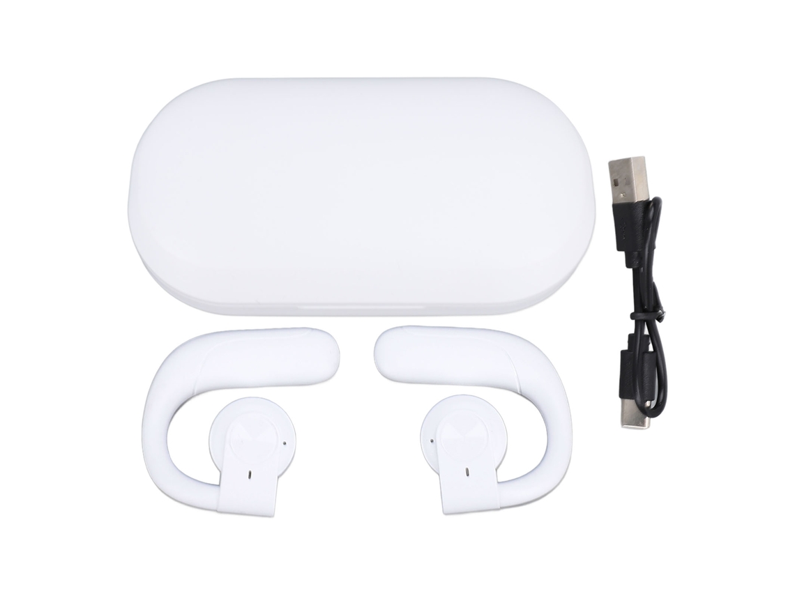 Auriculares Bluetooth 5.3, Con Gancho, Conducto Ósea, IPX7, Blanco | S/MARCA