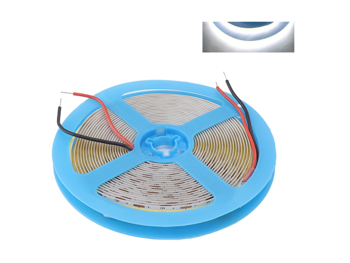 2026 tira Led Cob Flexible Autoadhesiva 12v 5m 6000k Luz Branca 110lm 90 Cri
