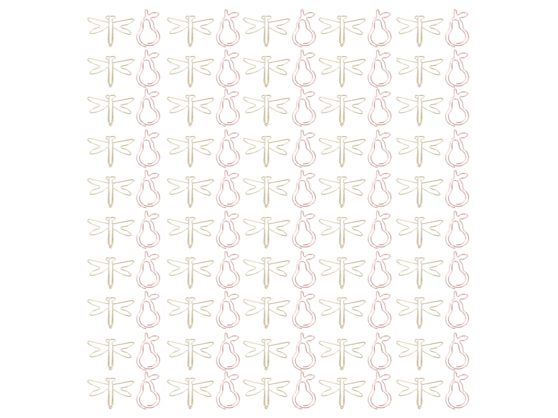 100 Clips Metálicos De Forma Bonita, Dourados, Resistentes À Decoloração, Portáteis, Leves, Antiderrapantes, Brilhantes, Para Escritório E Escola.