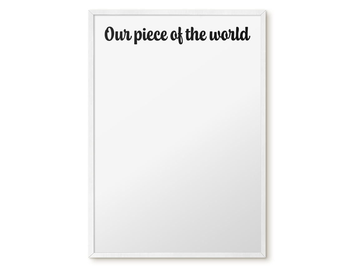 Magnetic Board Our Piece Of The World For The Living Room Espelharte (50x70 Cm)