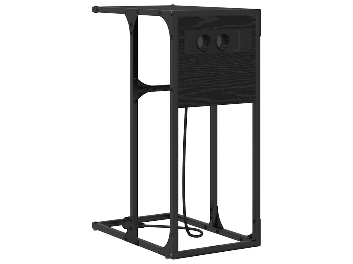 Armário de Cabeceira Carvalho Preto 41.5x26x60.5 cm MAISON EXCLUSIVE