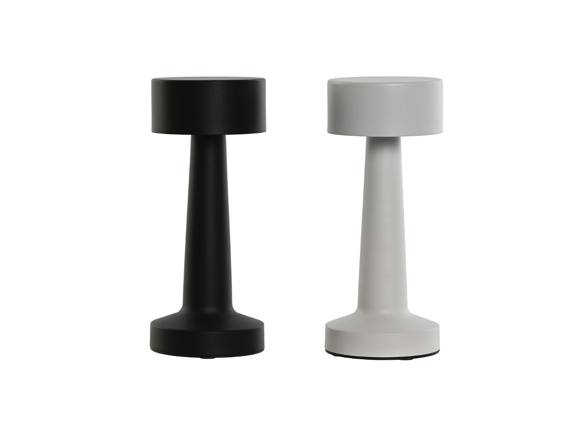 Lâmpada de mesa HOME ESPRIT Branco Preto 9 x 9 x 21 cm (2 Unidades)