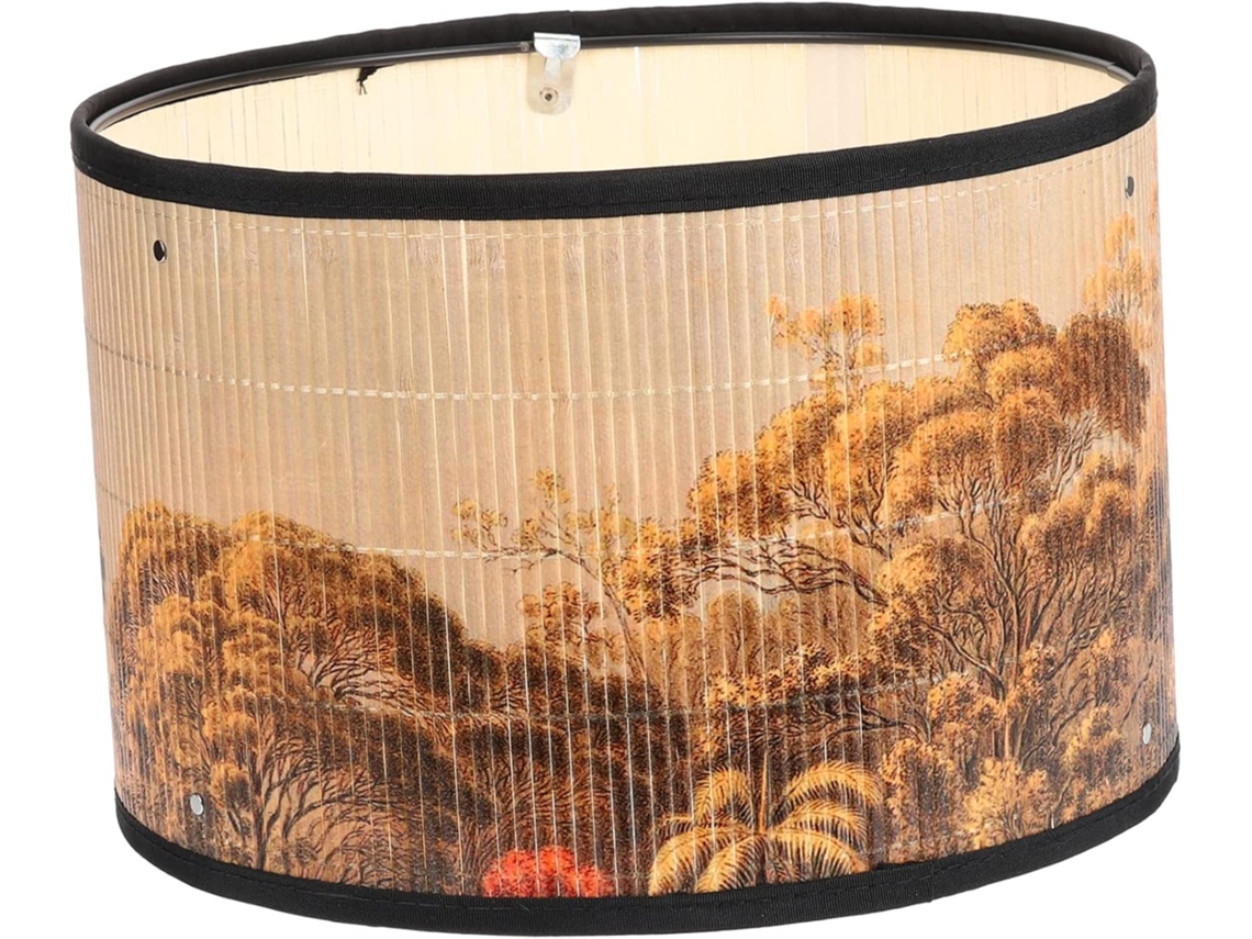 Luminária Pendente Retrô de Bambu Natural, Certificada como Resistente, Difusor de Luz Suave para Sala de Estar e Quarto. SFUSHOS