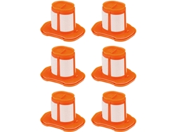 Pacote com 6 Filtros de Reposição para Aspiradores Pó Portáteis Black+decker Hhvk320j10, Hhvk515j00ff e Hhvk515jp07 BRILVIBERA