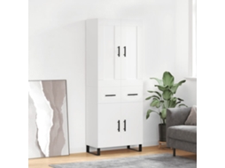 Vidaxl Armário Alto 69,5x34x180 Cm Derivados De Madeira Branco