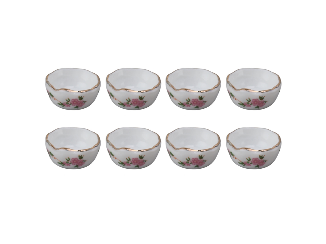 8 Peças Mini Copo De Bonecas Pratos Cerâmicos Pequenos Para Decoração De Casa De Bonecas 1/12