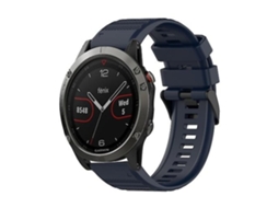 Pulseira De Relógio Lurelia Para Garmin Fenix 5 22 Mm Azul Marinho