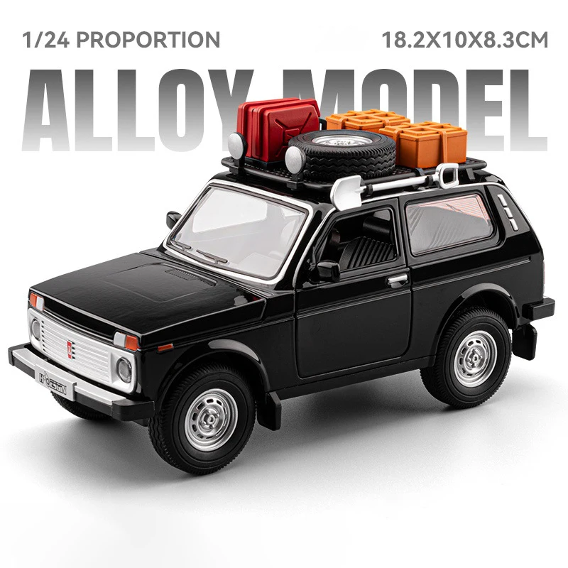 (preto) 1:24 Miniatura De Carro De Metal Fundido Com Som E Luz