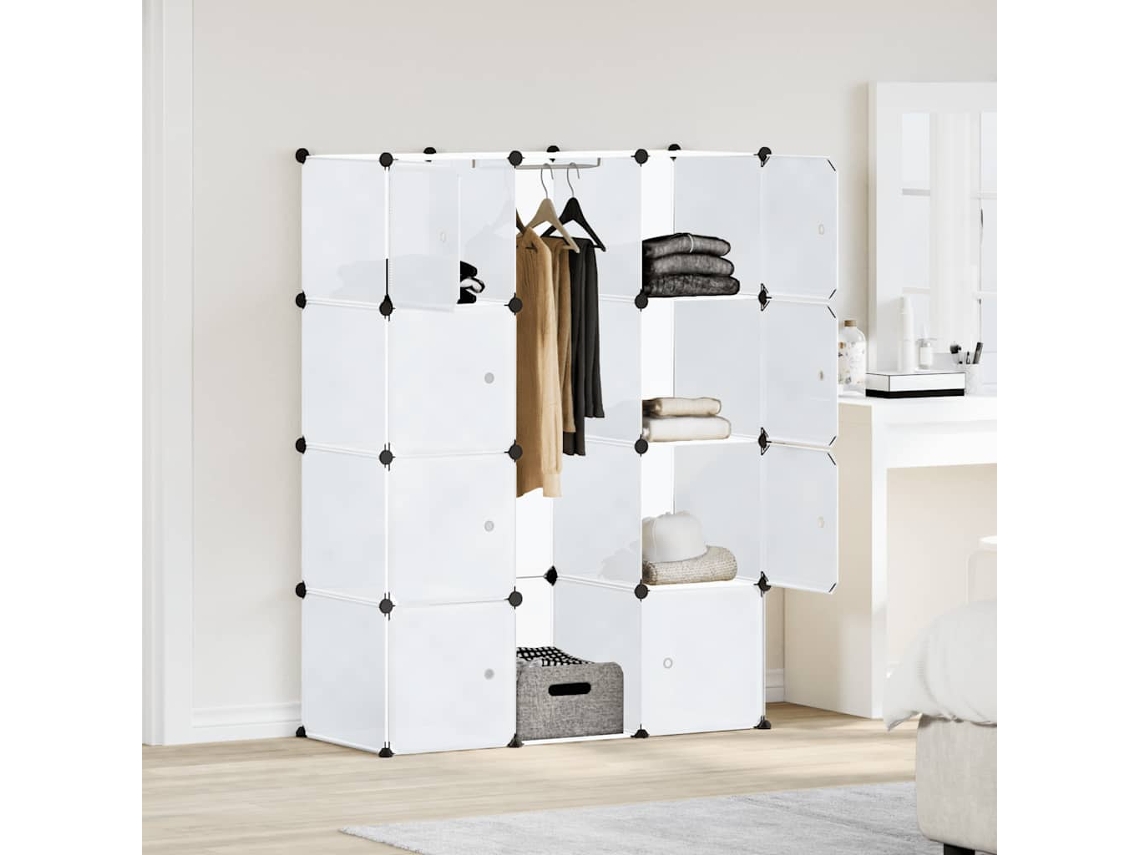 Vidaxl Armário Plástico Modular 9 Gavetas 109x36,5x143 Cm Branco