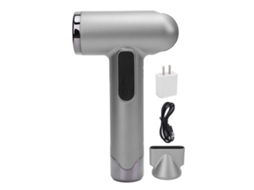 2026zentro-secador De Cabelo Sem Fio 200w 100000rpm Usb Carregamento Rápido Secagem Silencioso Portátil Para Casa Viagem Dormitório Prata Plug Us