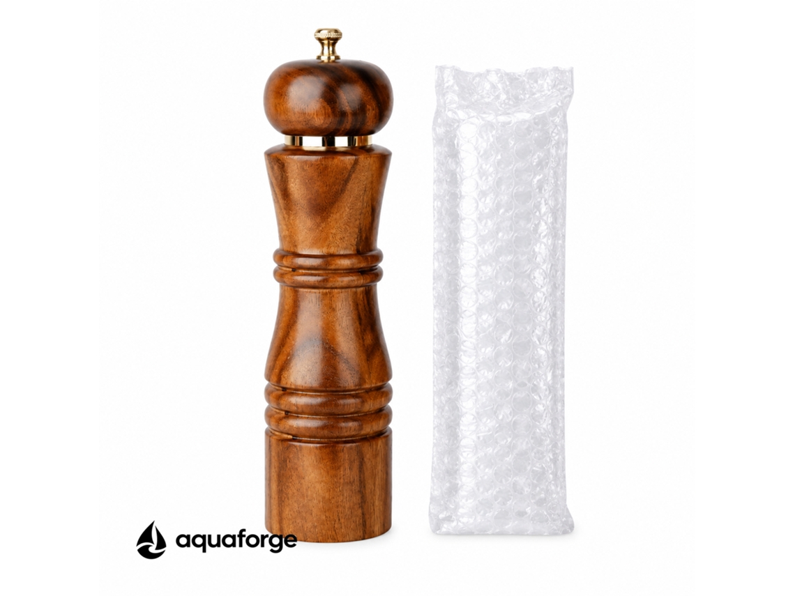 Moinho Manual De Pimenta E Sal Aquaforge Com Moagem Ajustável E Mó Cerâmica Para Pimenta E Sal