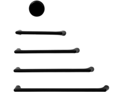 Puxadores Pretos De 96a 320mm Para Cômodas, Armários, Guarda Roupas E Portas De Gavetas 1 Peça, Preto 160mm