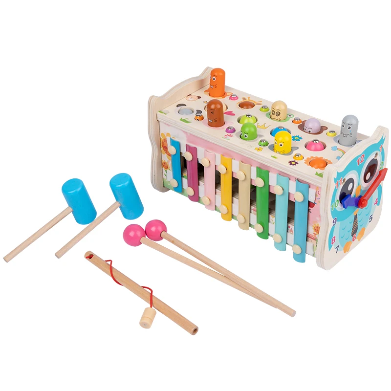 Brinquedos De Madeira Divertidos Para Crianças, Com Atividades Montessori.
