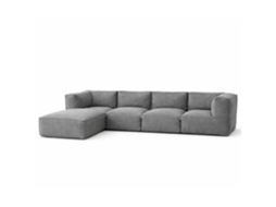 Praiano Conjunto De Jardim Modular Para 5 Lugares Cinzento Em Tecido Repelente À Água