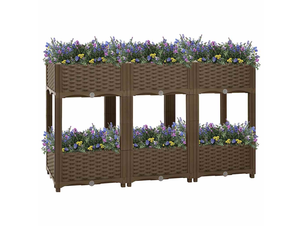 Vidaxl Canteiro Elevado 120x40x71 Cm Polipropileno