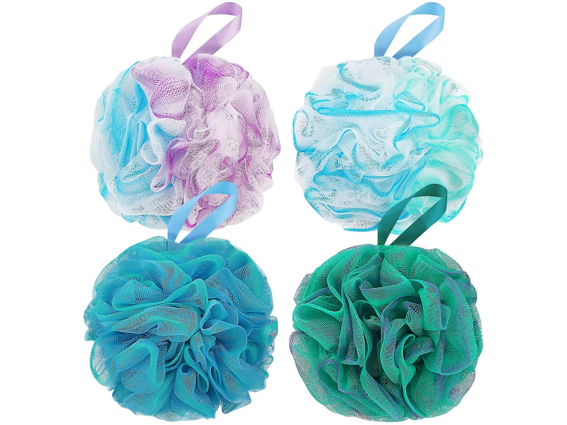 Esponja Loofah Exfoliante Corporal Bola Chuveiro 75g Malha