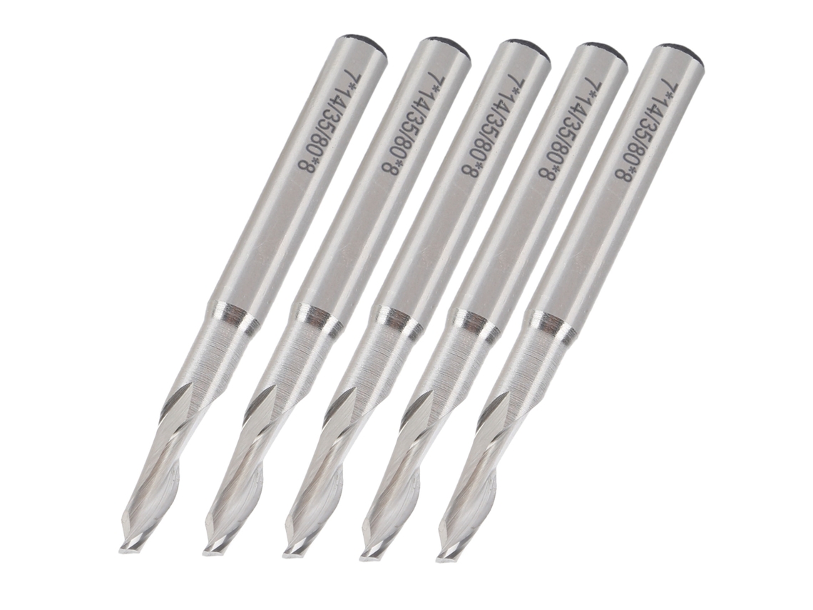 Conjunto De 5 Insertos De Lâmina Única Com Fresa De Espiral Laxiscreed Para Fresamento Cnc De Alta Velocidade