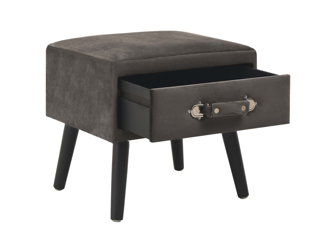 Mesa principal 40x35x40 Cm Veludo Cinzento MAISON EXCLUSIVE