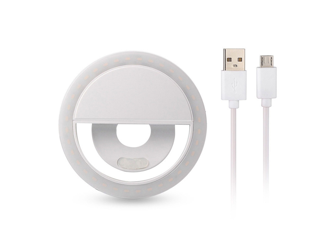 Luz de preenchimento para telefone, carregamento USB, anel de luz