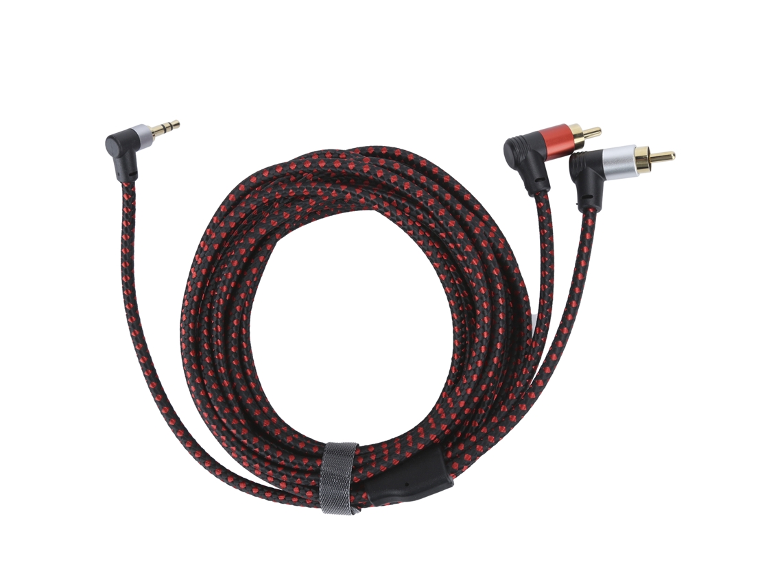 Cabo de áudio estéreo de 3,5mm macho a RCA macho, 5m (S/MARCA)