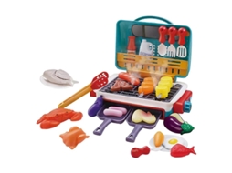 Conjunto De Brinquedo De Churrasco Para Crianças Com Efeito De Luz, Som E Alimentos Que Mudam De Cor La2356 Gn