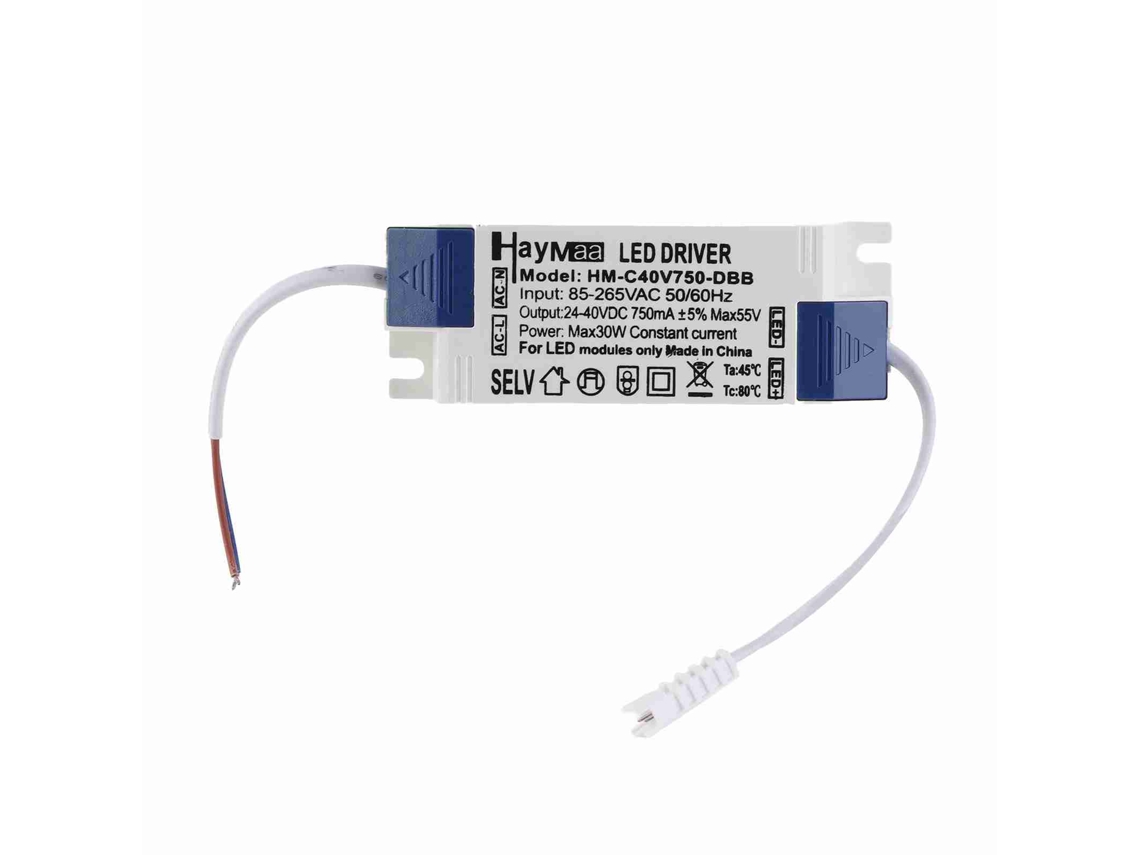 2026 driver Led de 30w Corriente Constante 750ma Transformador de Luz Led Entrada Ac85‑265v Saída Dc24‑40v