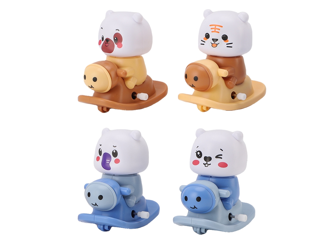 Primerox 4 Pack Brinquedos com Mola Animais Interativos Educativos para Bebês e Crianças