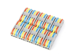 10pcs Conector De Fiação Rápida Pct3-3, 3 Entradas E 3 Saídas, Terminal Elétrico Colorido