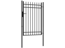 Portão de Jardim com Fechadura, Chave, Aço Inoxidável 107x204 cm SINI TECH STORE