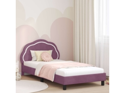 Vidaxl Estrutura De Cama Infantil Com Cabeceira Roxo 80 X 200 Cm
