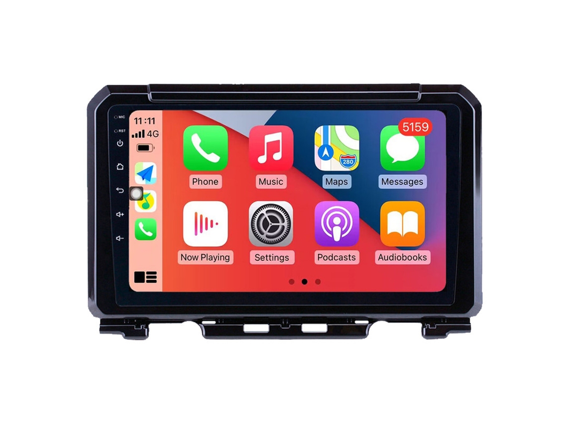 Auto Rádio Carro Bluetooth Autoradio 8GB RAM 128G ROM CarPlay Navegação GPS Ecrã Táctil RoverOne para Suzuki Jimny JB64 2018-2020  