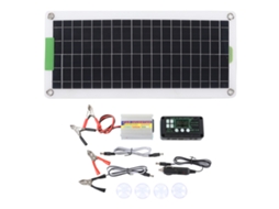 Kit Inversor de Célula Solar Silício Monocristalino 220 W, Painel Solar Portátil para Caminhadas e Camping, Dc12v para Ac220v BRILVIBERA