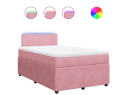 Box Spring Bed, Box Spring Beds Vidaxl Cor-de-rosa Veludo (120 X 190 Cm)