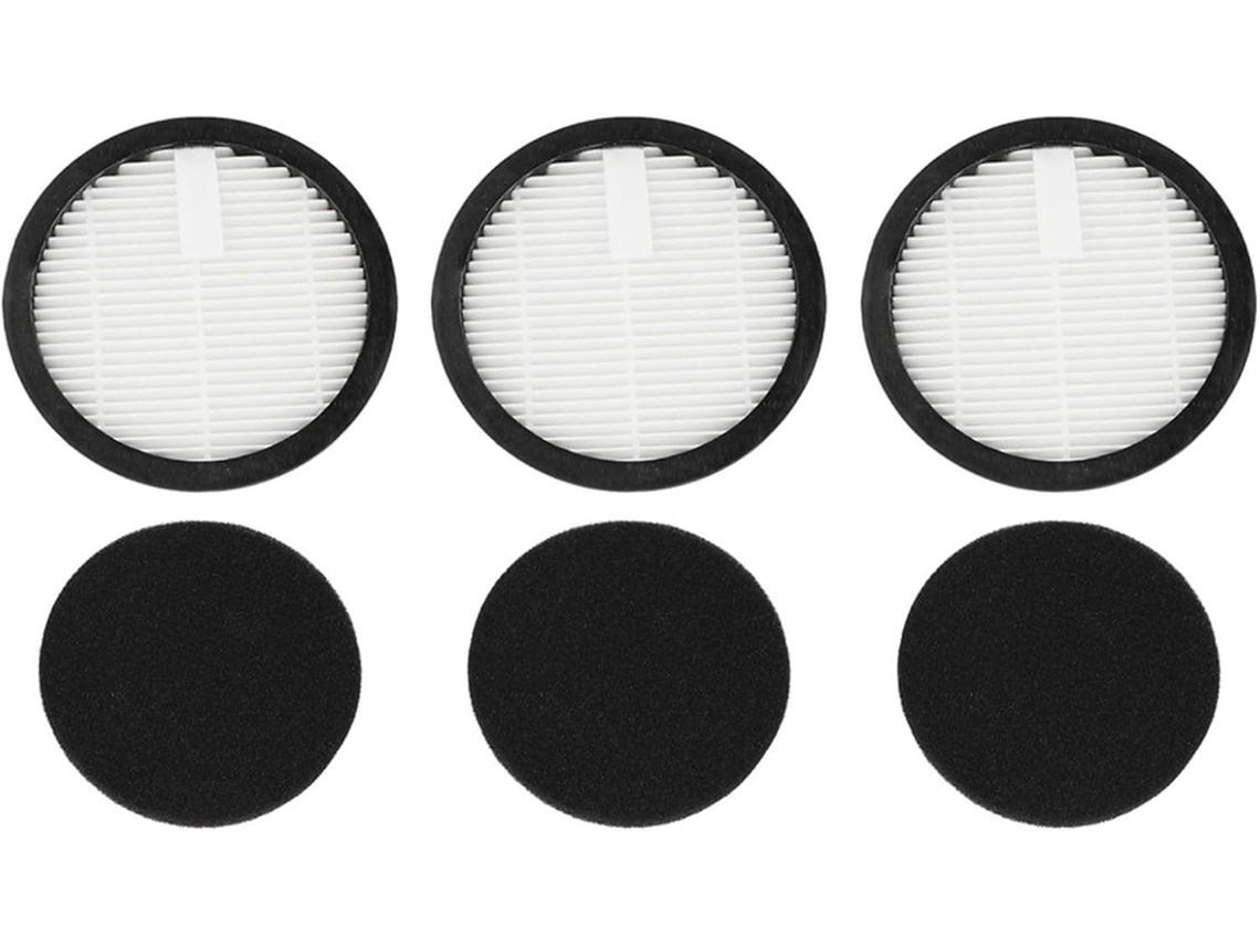 Kit Com 3 Filtros Hepa Laváveis Para Aspirador De Pó Sem Fio Huhuba