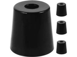 Conjunto De 4 Protetores De Porta De Reboque Reforçados Em Pvc Preto.
