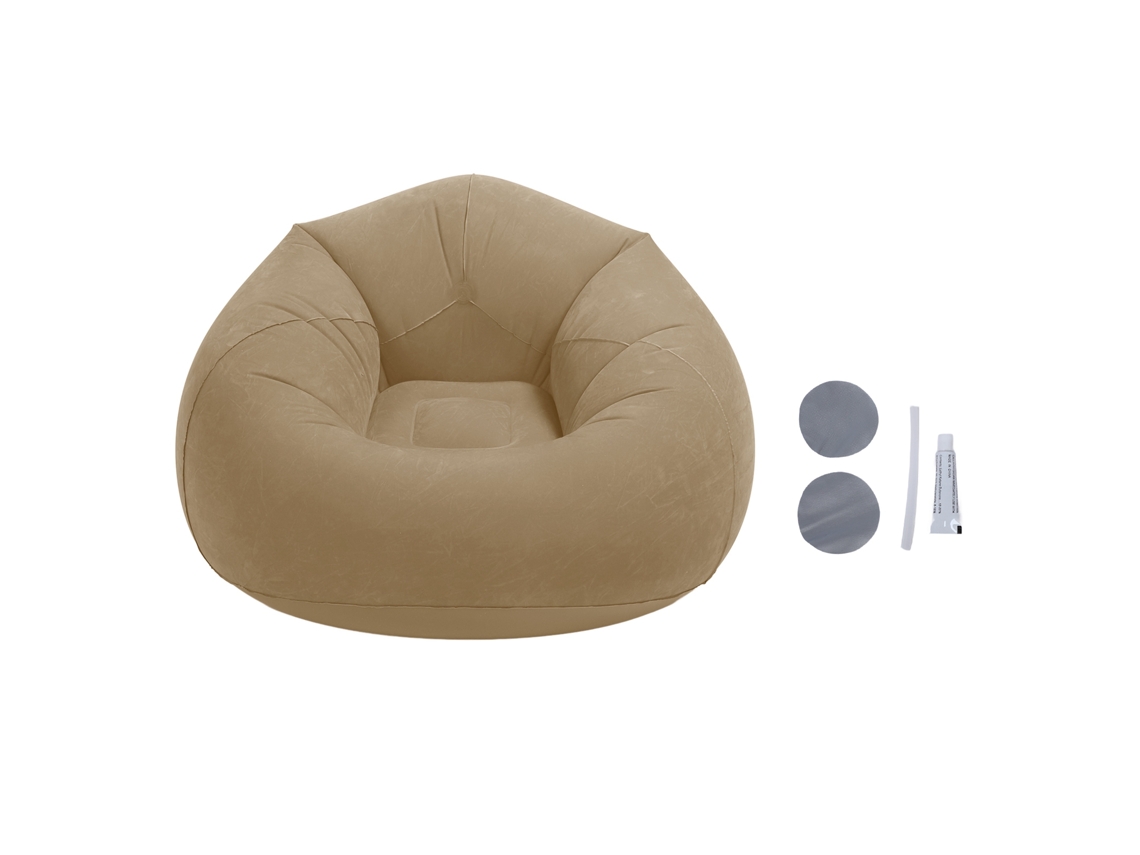 Sofá inflável portátil, plegável, para sala, quarto, viagem, cinza S/MARCA
