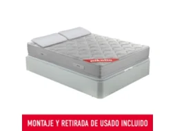 Pack PIKOLIN Sommier Branco + Colchão de Molas Normablok + Almofada Grátis (140 x 190 - 57 Cm de Altura)