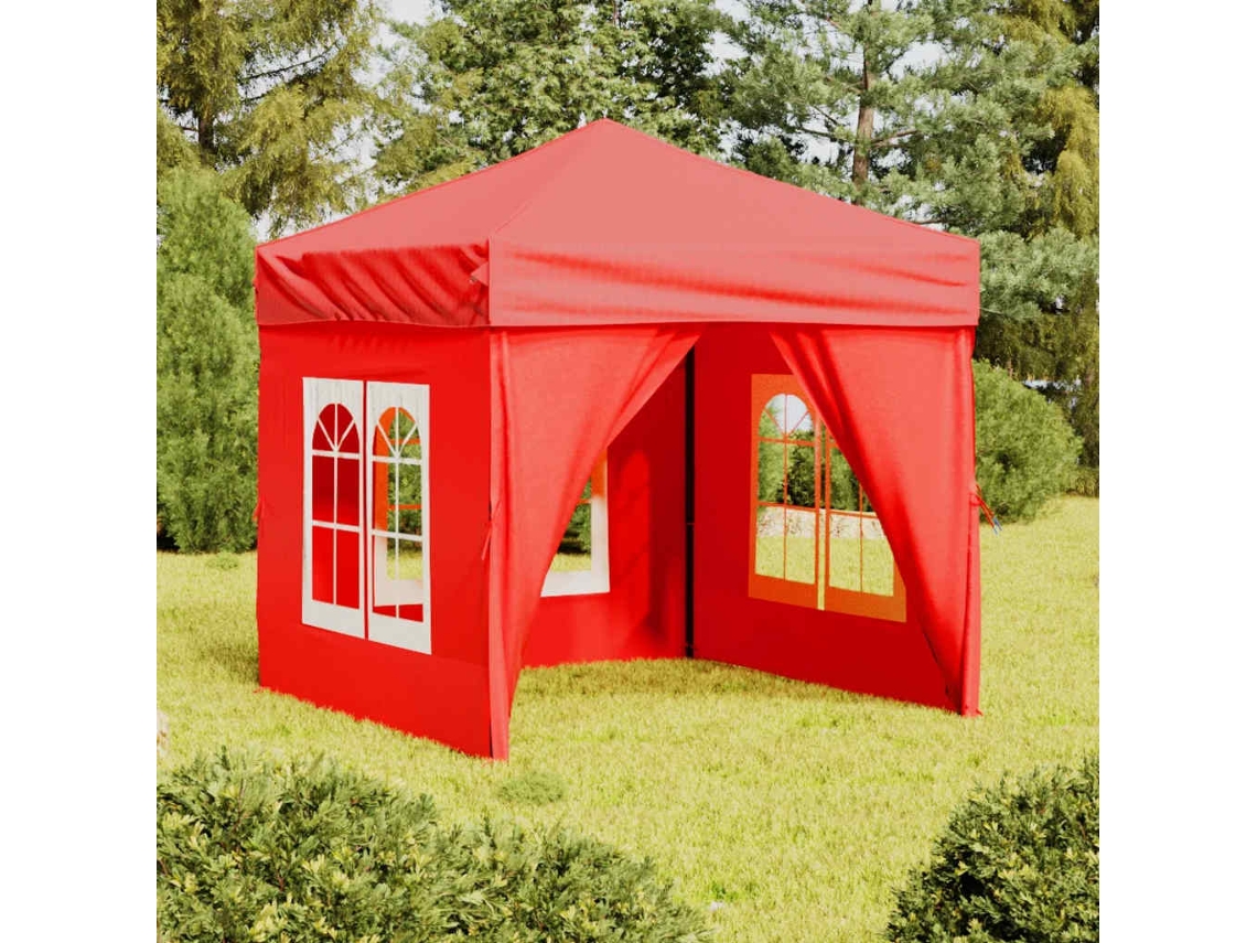 Vidaxl Tenda Para Festas Dobrável Com Paredes Laterais 2x2 M Vermelho
