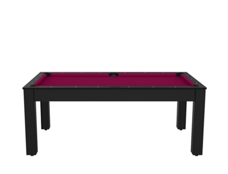 DE FAUGÈRES Mesa de Bilhar Arizona de 7 Pernas Convertível em Mesa de Jantar para 8 Pessoas Preto