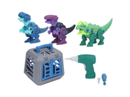 Mali brinquedo de Dinossauro Desmontável com Furadeira Elétrica Conjunto Educativo de Montagem