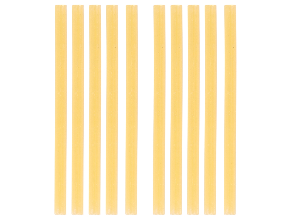 10 barras de cola termofusível, 11x200mm, alta adesão, para pistolas de cola, 60W, amarelo S/MARCA