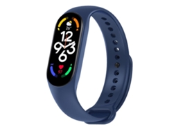 Capa para Xiaomi Smart Band 10/9/8 Silicone Cor Sólida Integrada Azul Meia noite XIAOMOYU