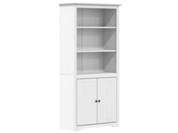Conjunto 1 Estante Vidaxl Branco Madeira De Pinho Maciça (82 X 40 X 173 Cm)