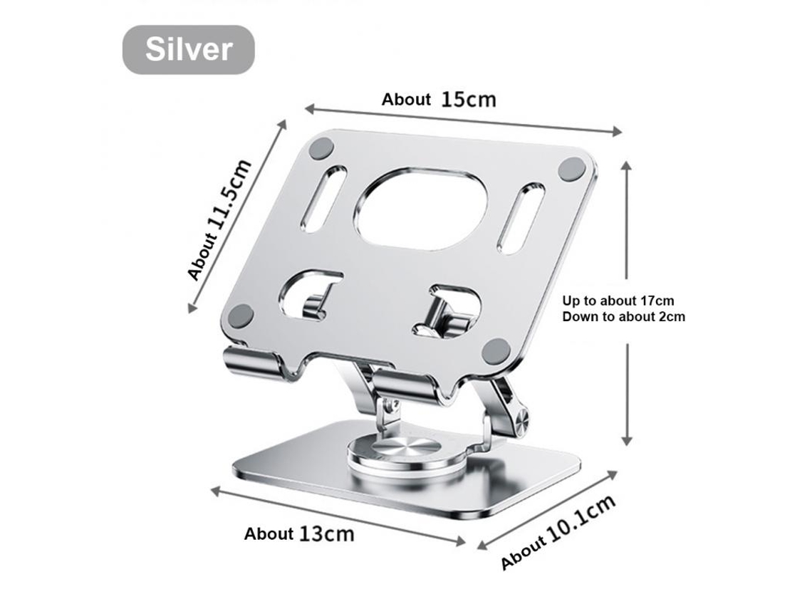Suporte Para Laptop, Tablet E Celular, Liga De Alumínio, Multifuncional, Suporte Para Mesa, Rotação De 360 Graus, Dobrável 04279 Brilvibera
