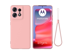 Lurelia Capa Para Moto Edge X50 Ultra Anti-choque, Em Silicone, Rosa