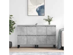 Vidaxl Aparadores 2 Pcs Derivados De Madeira Cinzento Cimento